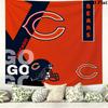Chicago Bears Wall Tapestry Aesthetic Wall Hanging Printed Fabric Blanket Decorative Tapestries for Bedroom Living Room Home Decor