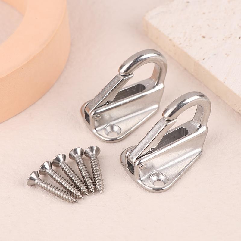 2 Τεμάχια Ανοξείδωτος Ατσάλινος Γάντζος με Ελατήριο Κλείδωμα Ναυτικός Σκάφος Ελατηριωτός Σύνδεσμος Σύνδεση Σχοινιού Γάντζος Προστασίας Εξαρτήματα Υλικού Σκάφους