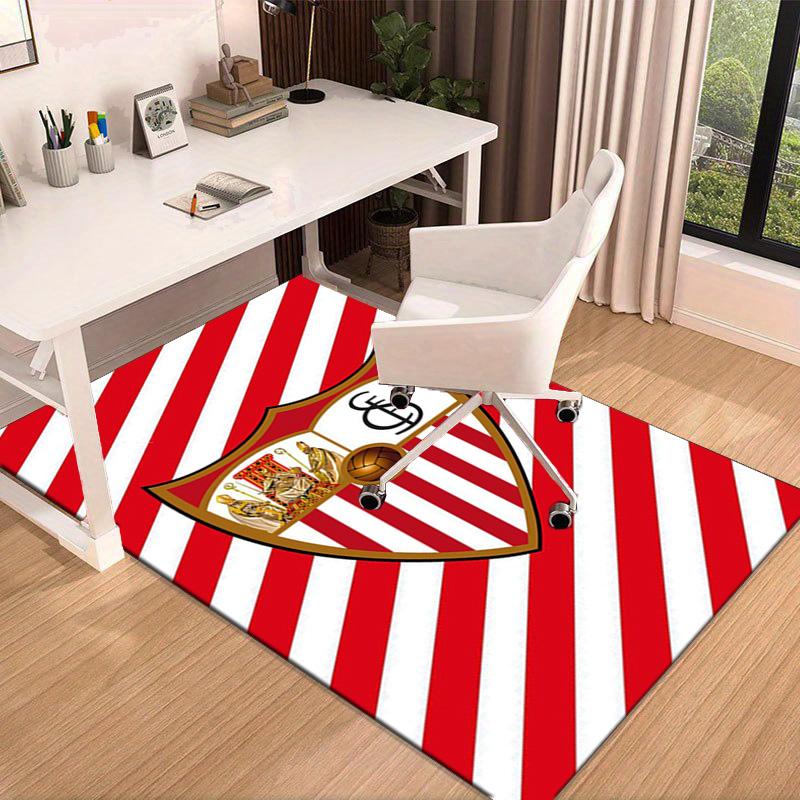 Sevilla Fc Crest Design Area Rug for Office, Chair Rug, Decorative Carpet Livingroom Mat, Large Size Fan gifts Christmas gifts