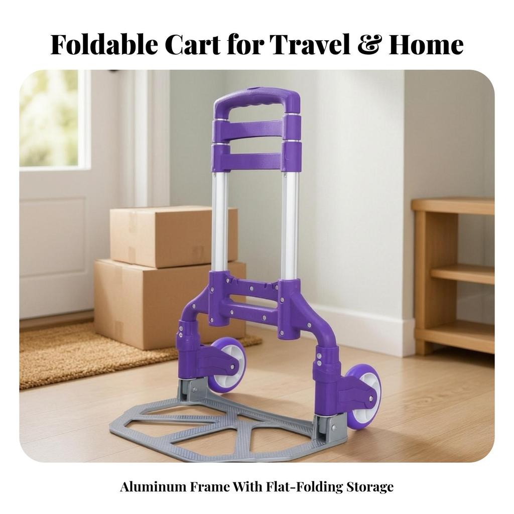 Aluminum Folding Hand Truck Portable Handle Utility Cart for Shopping