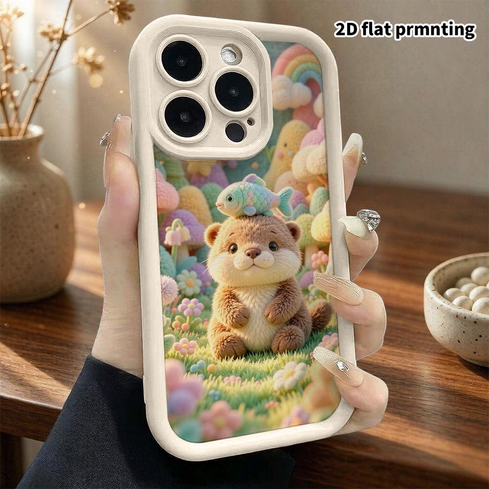 Phone Case: 2D flat, suitable for iPhone 18 17 16 15 14 13 12Pro protective case, Mushroom Forest, perfect Christmas and Halloween holiday gift