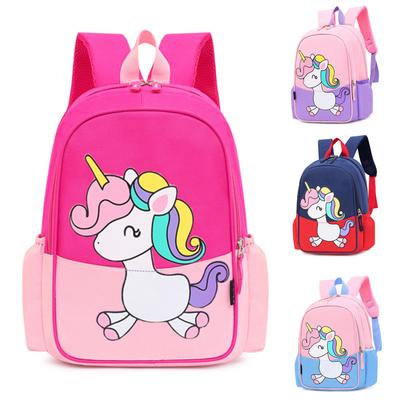 Unicorn School Bags for Girls 2-6 Years Kindergarten Kids Backpacks Toddler Children's Bags Nylon Schoolbag Rose Pink Book Bag