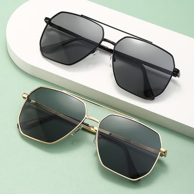 Sunglasses For Day And Night Use Pilot Retro Sun Glasses Men'S Driving Special Double Beam Riding Toad Mirror Eyewear