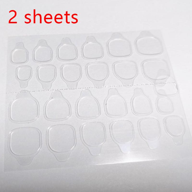 2/5 Sheets Double Side Nail Jelly Glue Transparent Nail Art Jelly Gum False Nail Art Adhesive Stickers DIY Manicure Accessories