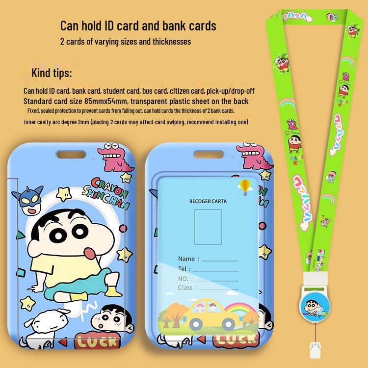 Crayon Shin-chan Cartoon Student ID Lanyard & Badge Holder