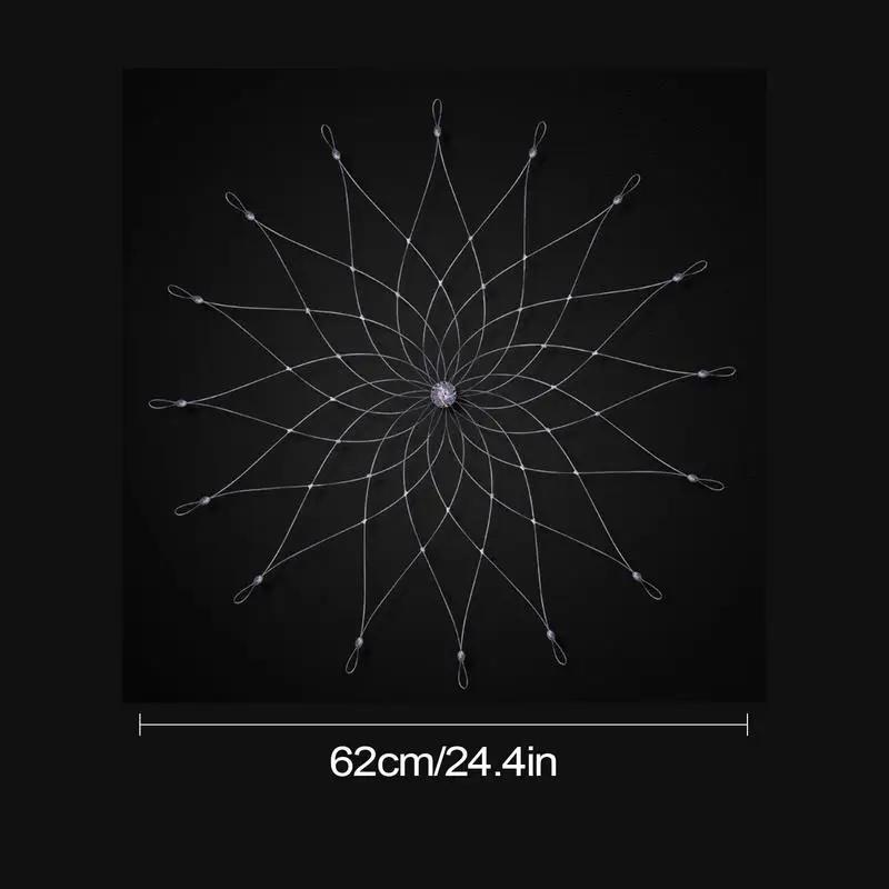 Fishing Net Cage Automatic Open Closing Wire Fish Crab Trap Net Outdoor Fishing Accessories