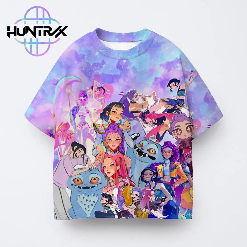 

Kpop Devil Hunter 3D Print Sports Quick-dry Breathable Boy Girl T-shirt Comic Harajuku Children Short Sleeve Clothing Top Summer 160