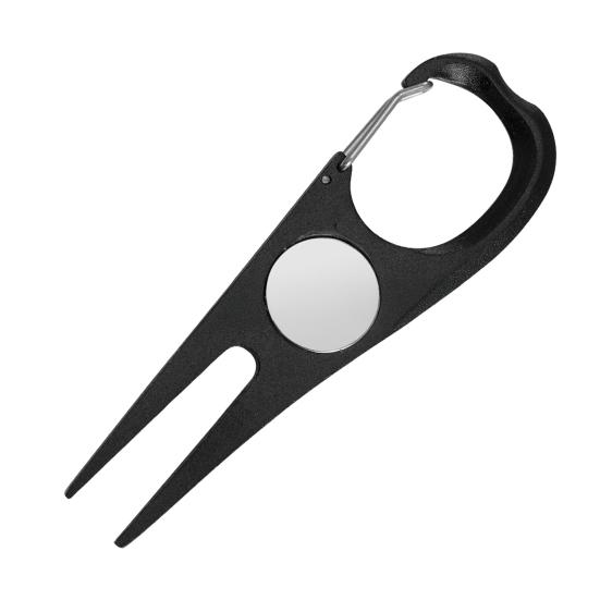 Golf Divot Repair Tool Aluminum Alloy Green Fork with Magnetic Ball Marker Golf Accessories for Men Women Golfers