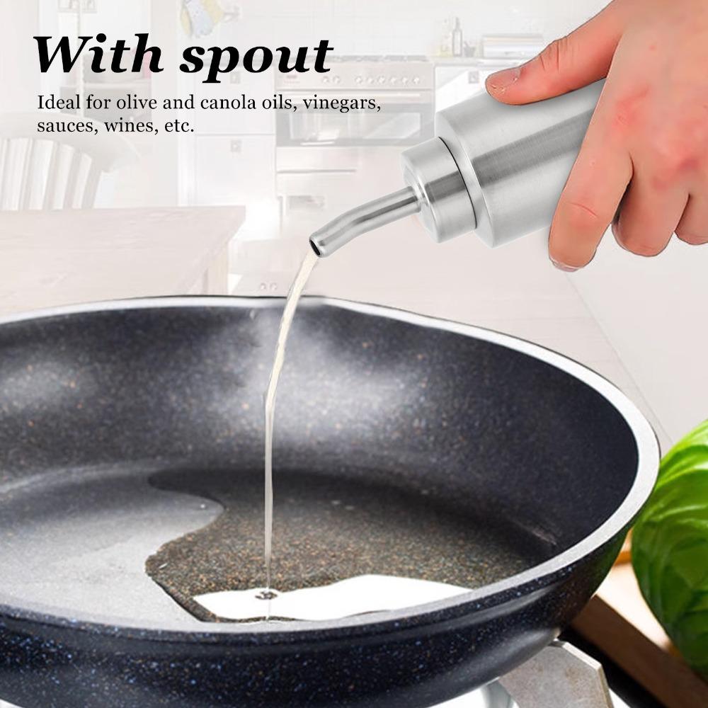 150ml Vinegar Cruet Bottle 304 Stainless Steel Liquid Condiment Holder Restaurant Use