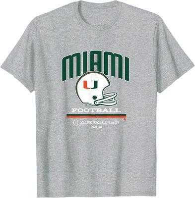 Miami Hurricanes 2025 College Football Playoff Retro Helm T-Shirt