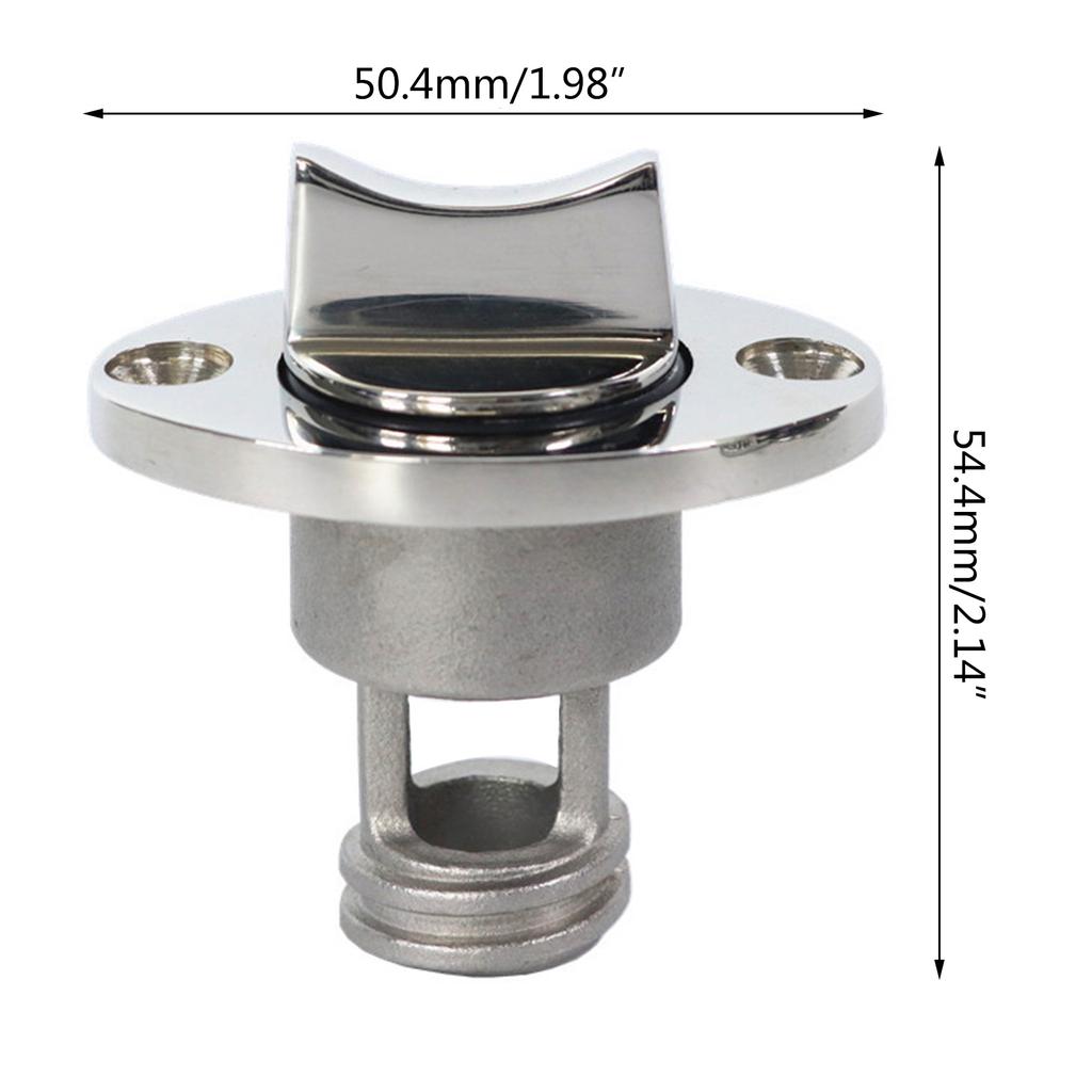 Verbesserte Bootsablassschraube, hochglanzpolierter Garboard-Bilgenablassstopfen aus Edelstahl 316, zum Ersetzen des Bootsrumpfs