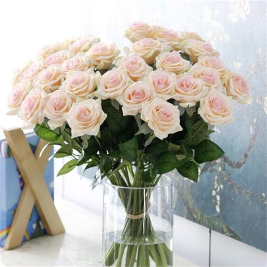 Latex Flower 1 Head Latex Touch Rose Flowers Wedding Home Design Bouquet Decor