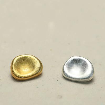 5 adet Moda İçbükey Metal Düğme Güzel Kaplama Metal Altın/Gümüş Düğmeler Giysi Dekoratif Düğmeleri