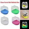 Pet Supplies Birds Toys Round Bath Shower Box Parrot Bathtub Hanging Cage Bird Cage Accessories