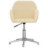 344711 vidaXL Swivel Office Chair Cream Fabric