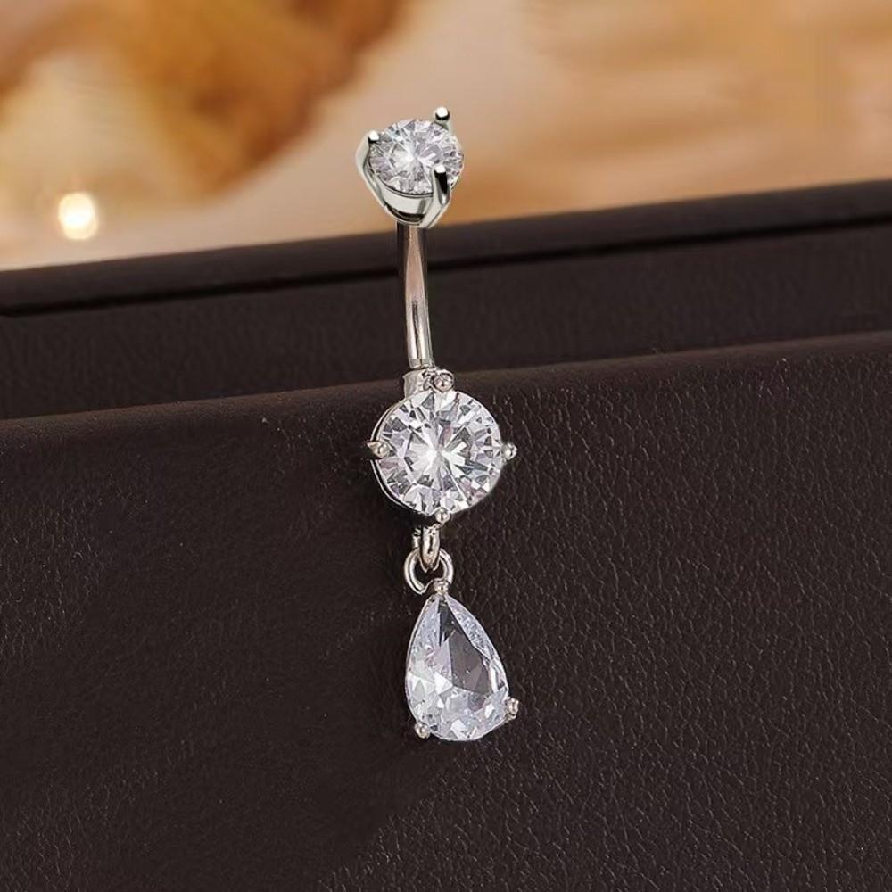 Teardrop Shape Navel Ring Crystal Belly Piercing Jewelry Fashion Belly Button Rings Daily