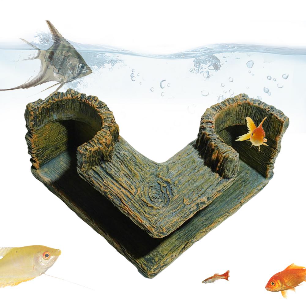 Fish Tunnel Resin Double Entrance Comfortable Resting Fish Tunnel For Aquarium Decorations For Tank Breeding Hiding Stuff Water