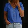 New European and American V-neck pullover short-sleeved loose women's shirt casual women's top