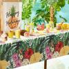 Hawaiian Luau Tablecloths Tropical Palm Leaves Table Cloth Hawaii Disposable Plastic Rectangular Table Birthday Party Supplies