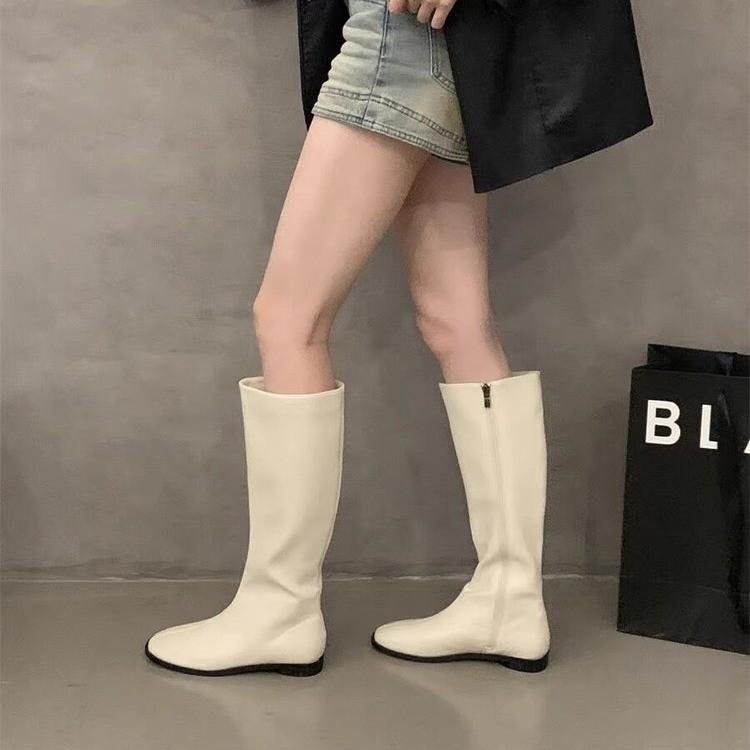 New Knee Thick Heel Thin Leg Cover Knight Women's Boots 2026 Autumn and Winter French Niche Boots Increase Height