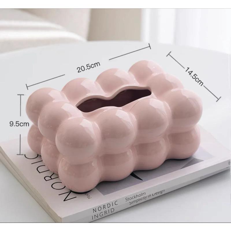 Nordic Tissue Boxes,Ceramic Plating Tissue Box,Luxury Facail Tissue Cover,Napkin Holder Case,for Living Room Bedroom Home Decor