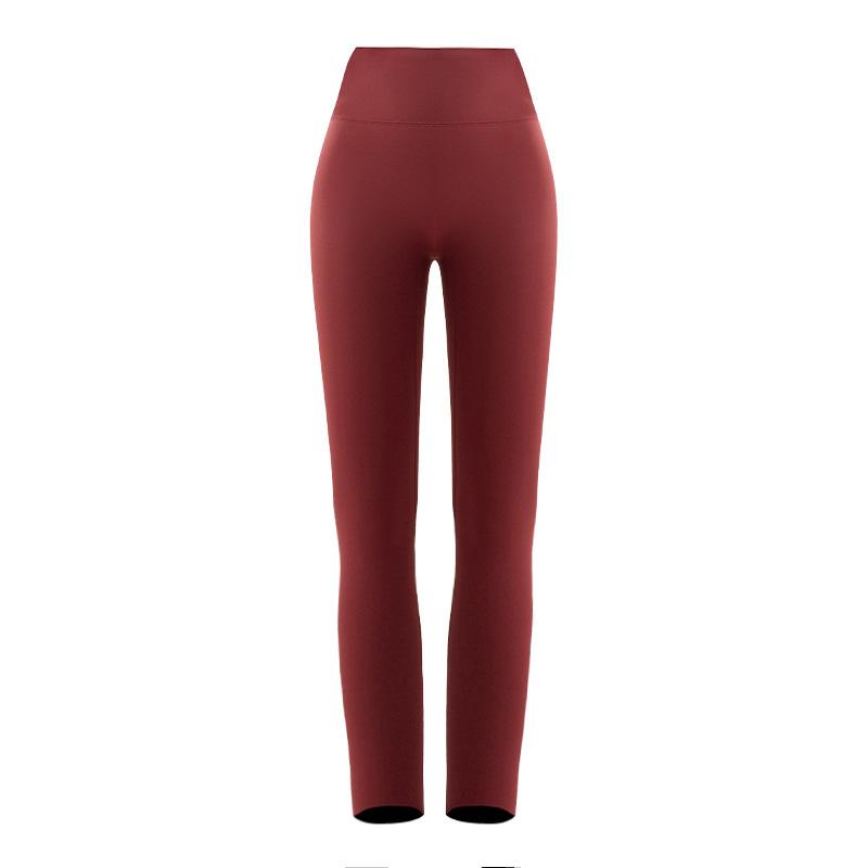 Ankara Red Women Winter High Waisted Fleece Lined Leggings Thick Warm Thermal Tights Yoga Pants