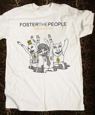 Retro Foster The People Band Pumped Up Kicks Baumwolle Weiß S5XL T-Shirt AG831 Unisex T-Shirt