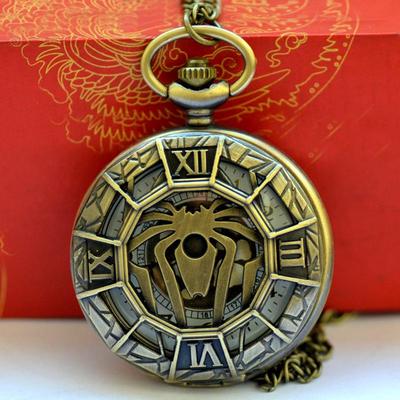 Bronzen Schorpioen Romeins Cijfer Quartz Zakhorloge Ketting - Model 9011