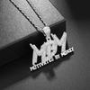 Hip Hop Ice Out Alphabet Savage Pendant Necklace Cool Men Women Hip Hop Rock Rap Jewelry Gifts