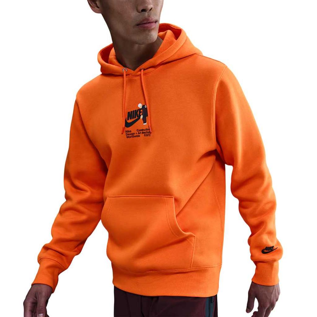 Nike Sweatshirts Men's Orange Hooded Moderate HV1392-819
