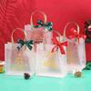 Pack Of 8 Transparent Gift Bags with Handle Practical Storage Pouches for Holiday Presents Christmas Party Supplies