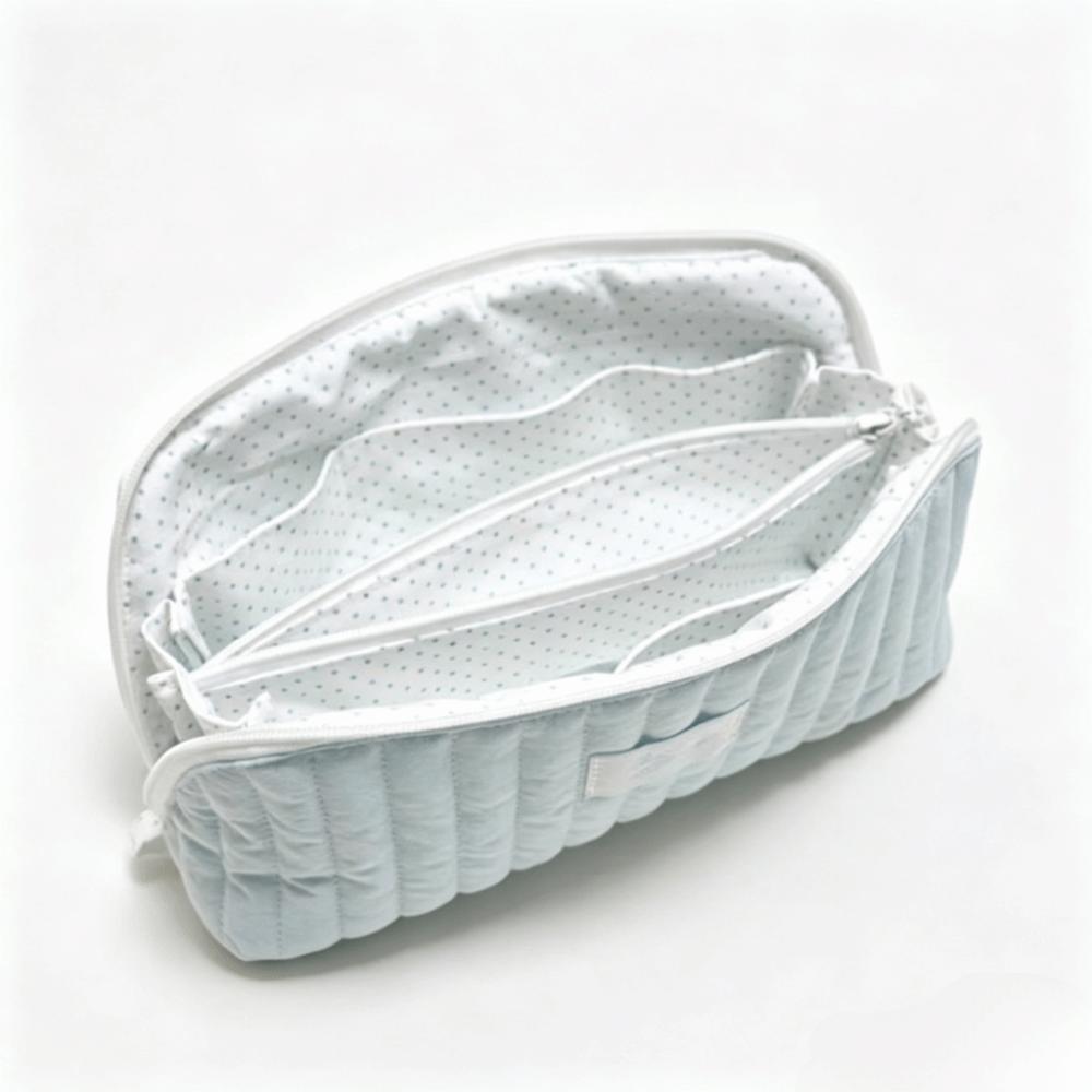 With Lanyard Pencil Case Large Capacity Pencil Pouch Blue White Pen Bag  School