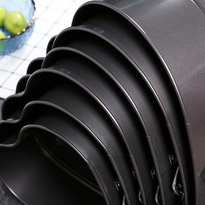 1Pcs Carbon Steel Baking Mould Non-Stick Leakproof Cake Baking Pan with Removable Bottom 7-12inch Cake Mould