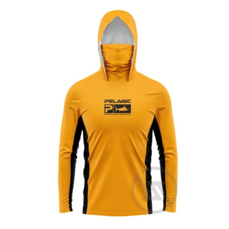 Herren Schnelltrocknend Atmungsaktiv UV-Schutz Angeln Mit Kapuze Langarm Rash Guard Sommer Wassersport