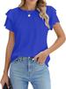 2025 Women's Spring/Summer Casual Pleated Short-Sleeve Pullover T-Shirt.