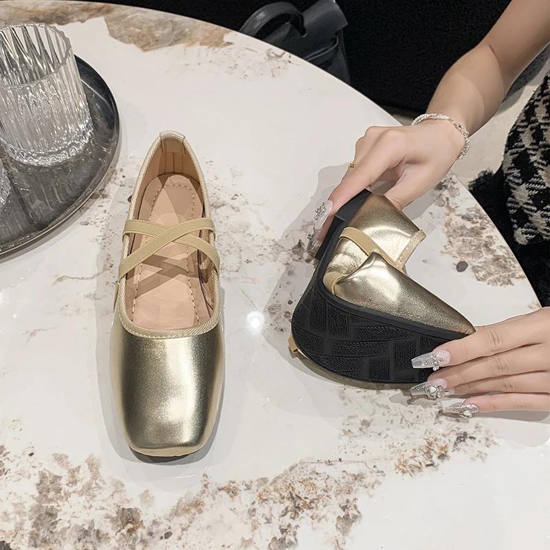 Glitter Silver Bowtie Flats Shoes Women Round Toe Patchwork Plaid Leather Loafers   Flat Shoes Women