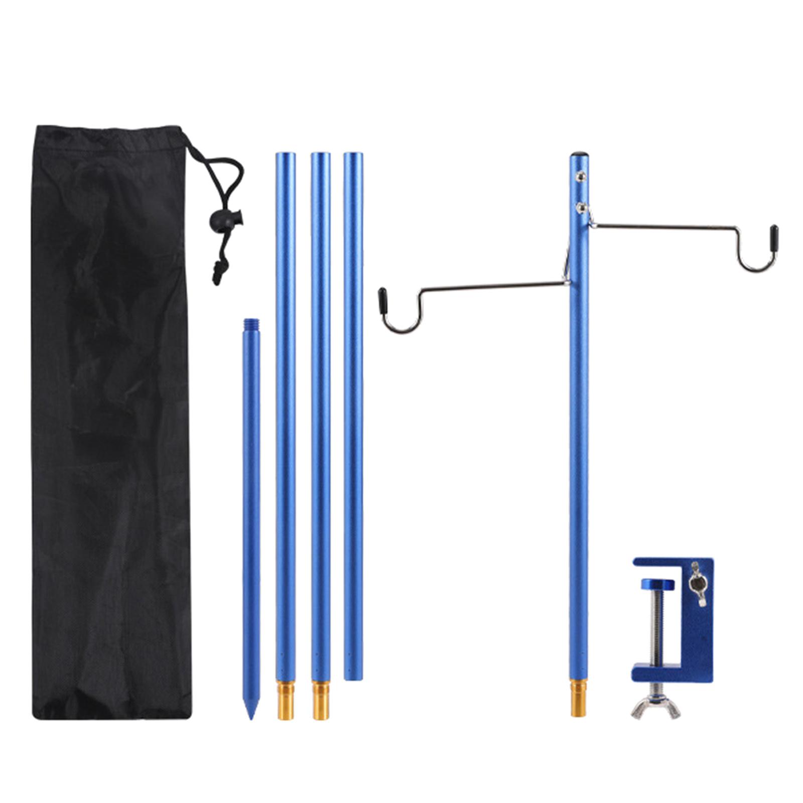 

Портативная подставка для кемпинга, подвески для фонарей из алюминиевого сплава, съемная подставка для палатки, для уличного кемпинга синий