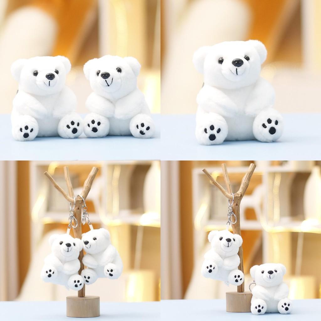 Bear Plush Arctic Backpack Keychain Toy Cute Animal Bag Pendant Decorations