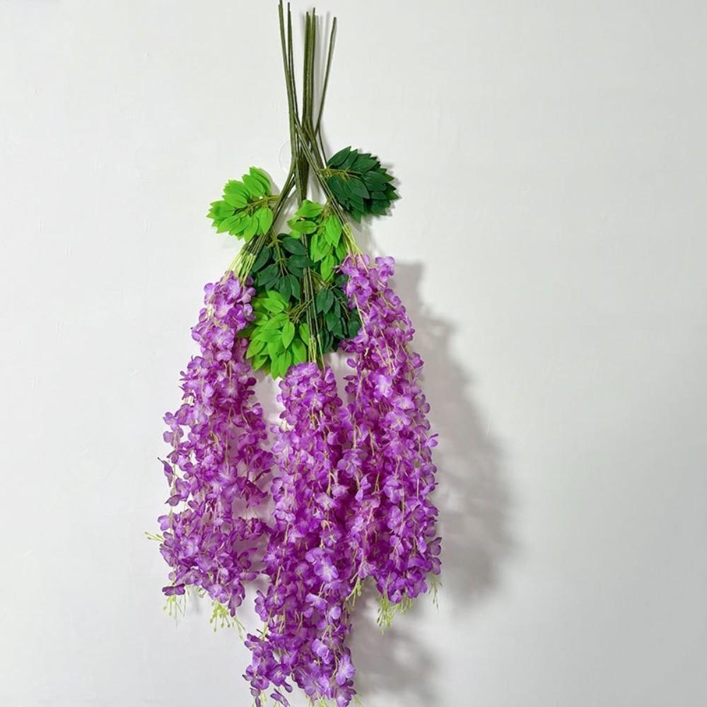 12pcs Long Branches Simulated Wisteria Hanging Trailing Flower String Silk Flower Garland Display