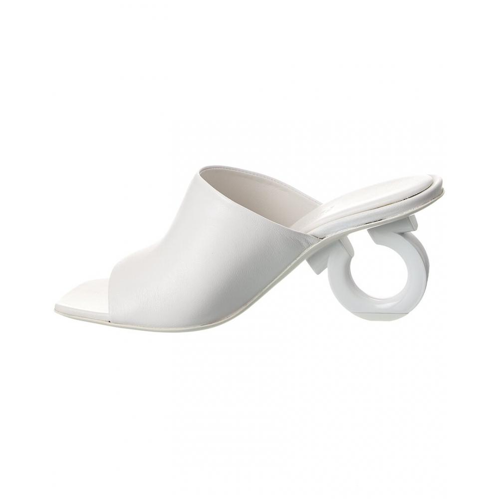 Salvatore Ferragamo Ferragamo Astro Leather Sandal White