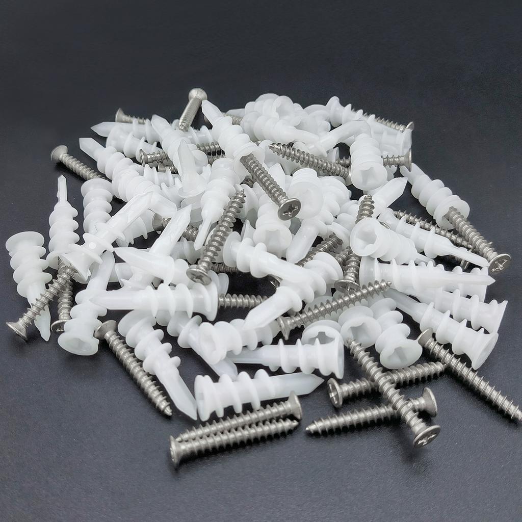 Набір самосвердлильних розпірних гвинтів із 66 шт., блокування стіни, самосвердління, гвинтова втулка, анкер для гіпсокартону