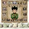 Hunter X Hunter Wall Tapestry Aesthetic Wall Hanging Printed Fabric Blanket Decorative Tapestries For Bedroom Living Room Home Decor