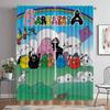 Anti-mosquito Curtains for Camera Les Barbapapa Home Interior Curtains 2 Pieces Living Room Curtain Partition Tulle for Bedroom