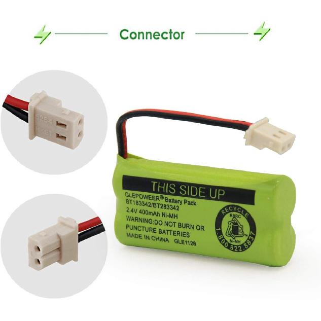 BT183342 BT283342 BT166342 BT266342 BT162342 BT262342 Battery Compatible with CS6114 CS6419 CS6719 EL52300 CL80111 Cordless Handset Phone (Pack of 2)