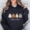 Halloween Chick or Treat Print Women  Hoodie Halloween Funny Chicken Graphic Hoodies Horror Spooky Season Sweatshirt Tops