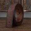 Headless Pin Buckle, No Lead Belt Strip, Belt Body Buckle-Free Retro First Layer Pure Cowhide Men'S Belt, Thickened Leather
