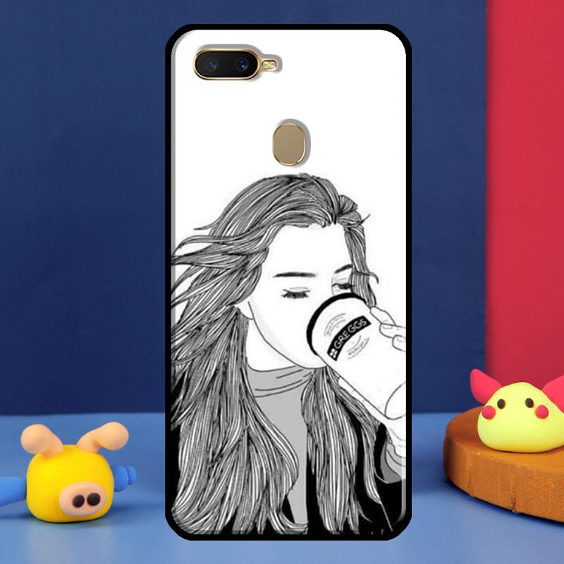 OK but first coffee For Oppo A54 A57 S A78 A58 A98 A5 A9 A91 A15 A16 A17 A52 A72 A76 A96 A74 A94 A77 Phone Case