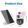 IR Night Vision Surveillance Camera Wireless Dual Lens Security Camera 6MP  Human Tracking Solar Charging Bulit-in Battery Cam