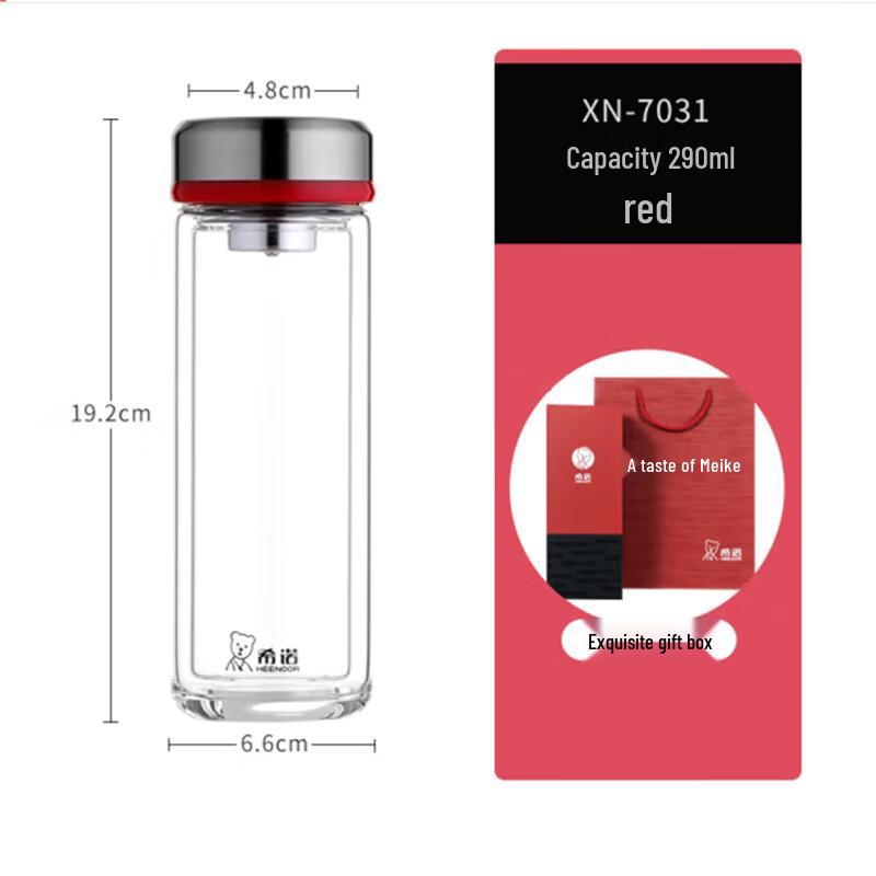 Heenoor Double Wall Glass Tea Infuser Bottle