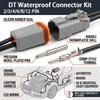 1Set DT 2P/3P/4P/6P/8P/12 Pin 22-16AWG Waterproof Deutsch Connector Deutch Connectors Plug Kit DT06-2S DT04-2P DT04-3P